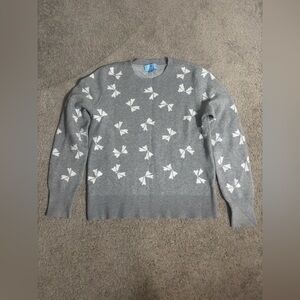 CeCe Sweater Gray Women's Bow
Detail Sweater size S